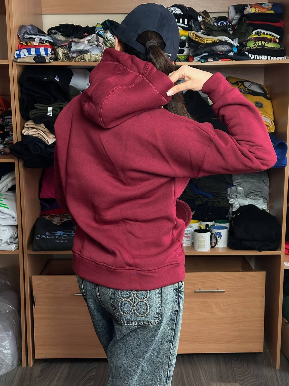 Худі Бордова "ALLAZY" реальне фото